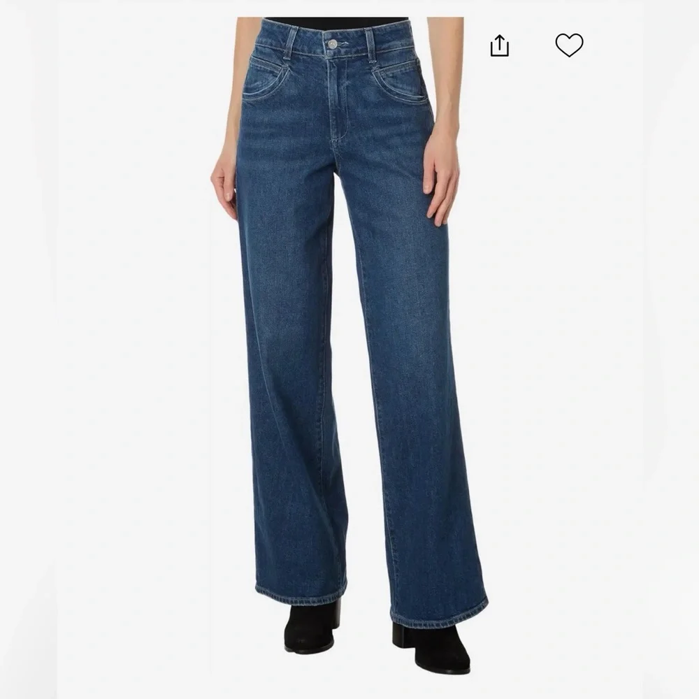 PAIGE Sasha Wide Leg Women's Jeans in Upbeat. Worn once perfect!! 26 x 30 - Picture 1 of 6